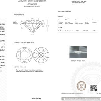 2.51ct E VVS2 round cut lab grown diamond