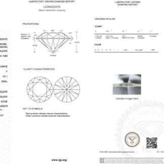 2.81ct F VS1 round cut lab grown diamond