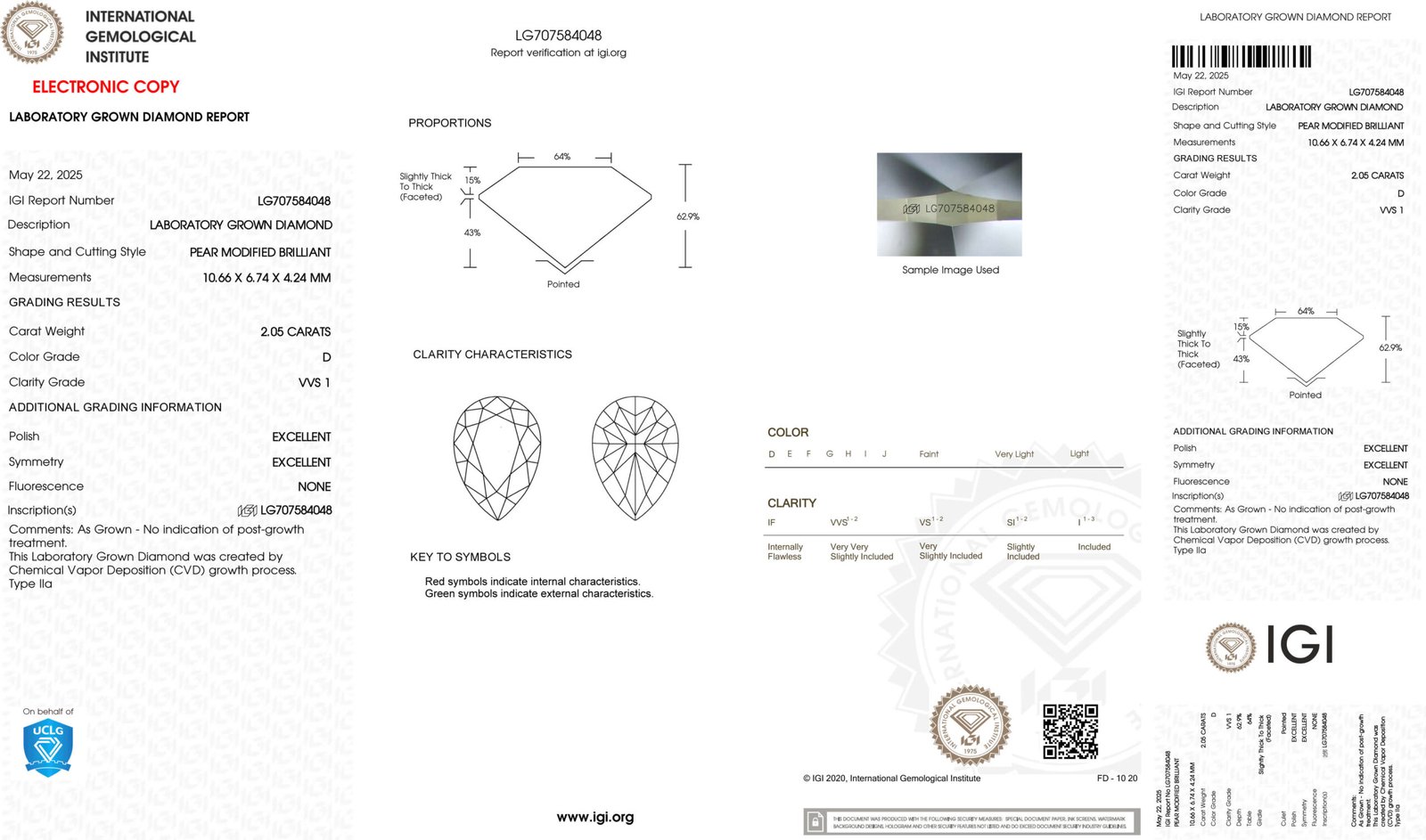 2.05ct D VVS1 pear cut lab grown diamond 2.05ct D VVS1 pear cut lab grown diamond