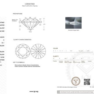 3.00ct D VS1 round cut lab grown diamond