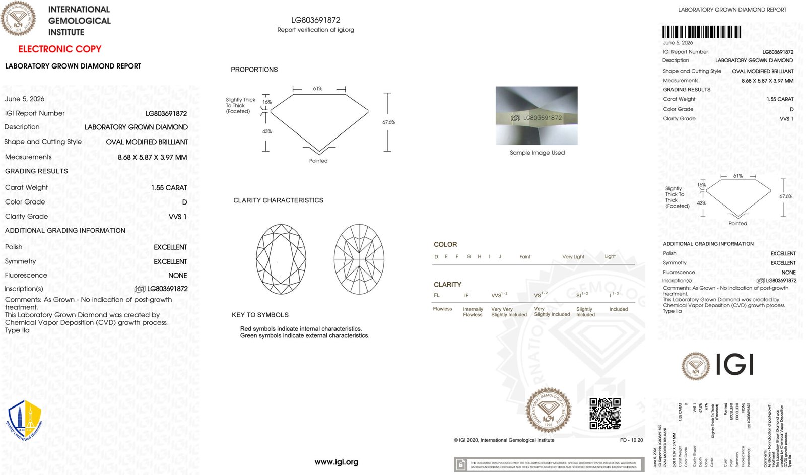 1.55ct D VVS1 oval cut lab grown diamond 1.55ct D VVS1 oval cut lab grown diamond