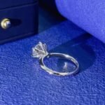 6 prongs round cut lab grown diamond engagement ring