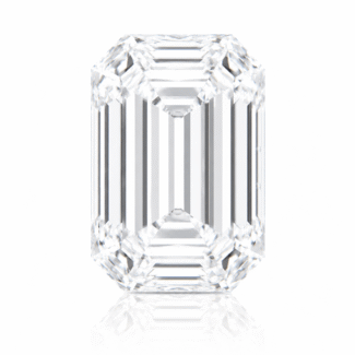 Emerald cut lab grown White diamond
