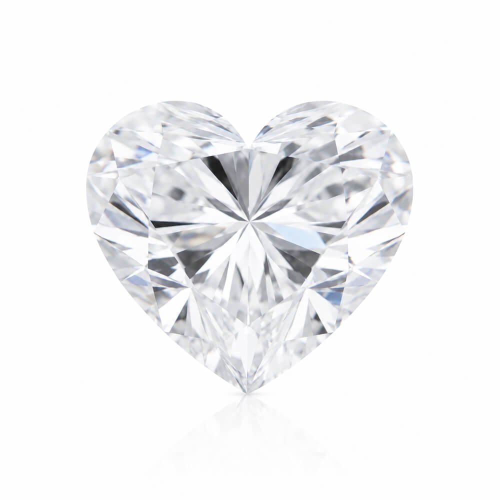 Heart cut lab grown diamond