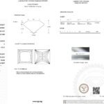 3.22ct F VVS2 princess cut lab grown diamond