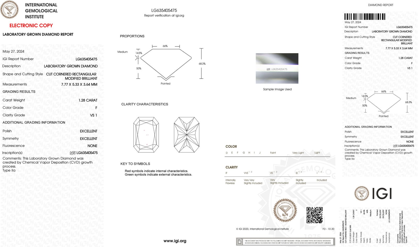 1.28ct E VS1 radiant cut lab grown diamond 1.28ct E VS1 radiant cut lab grown diamond