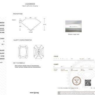 1.56ct F VS1 radiant cut lab grown diamond