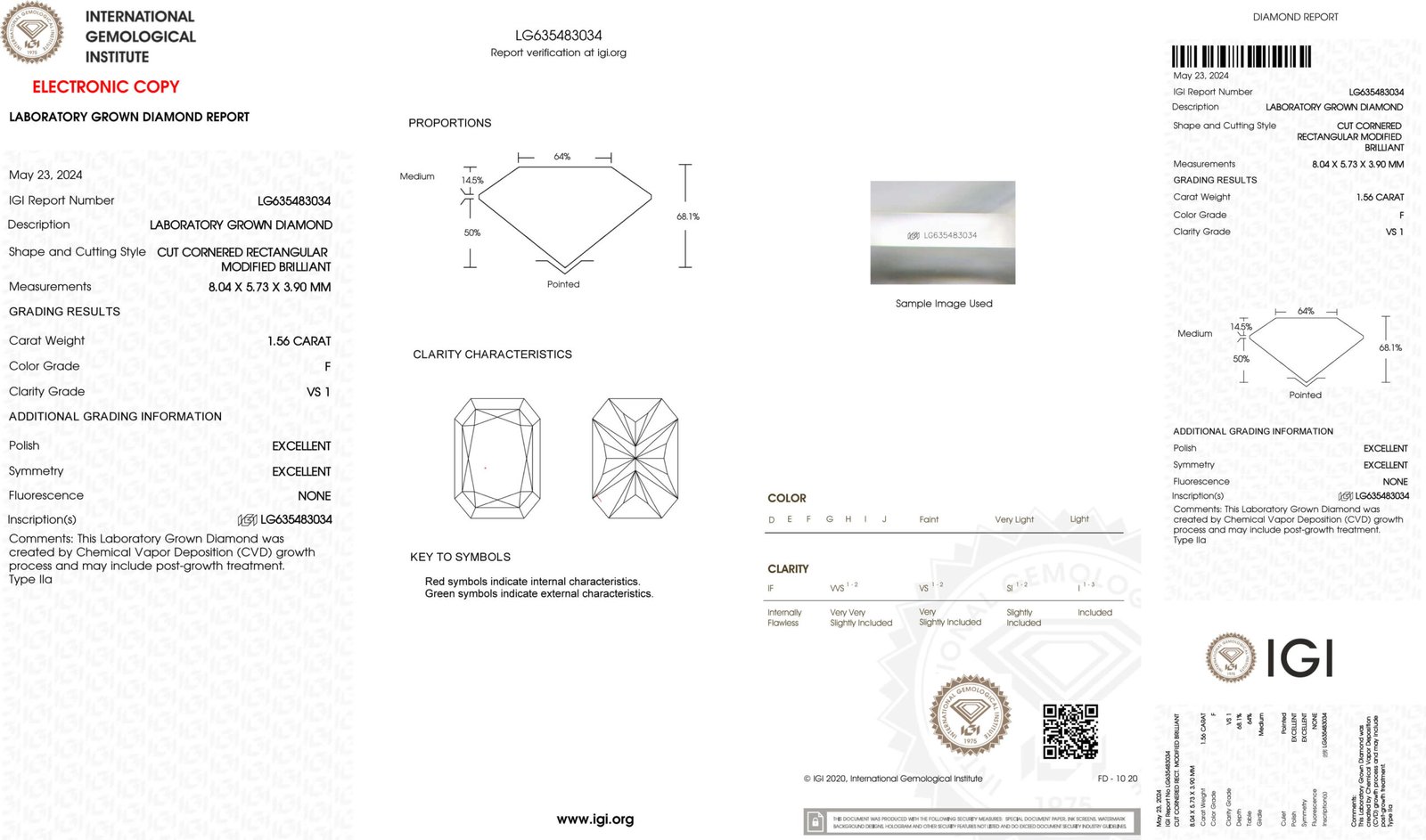 1.56ct F VS1 radiant cut lab grown diamond 1.56ct F VS1 radiant cut lab grown diamond