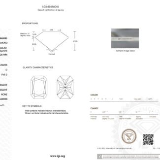 2.06ct D VVS2 radiant cut lab grown diamond