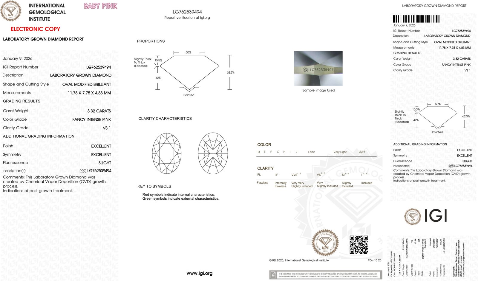 3.32ct oval cut fancy intense pink lab grown diamond 3.32ct oval cut fancy intense pink lab grown diamond