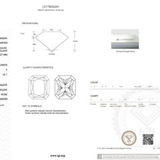 2.02ct E VS1 radiant cut lab grown diamond