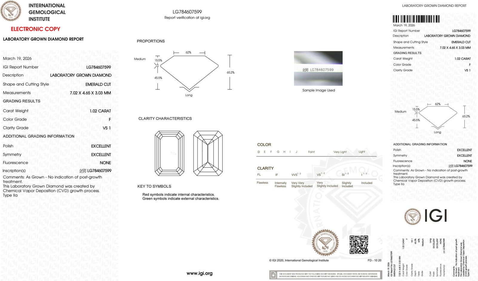 1.02ct E VS1 Emerald cut lab grown diamond 1.02ct E VS1 Emerald cut lab grown diamond
