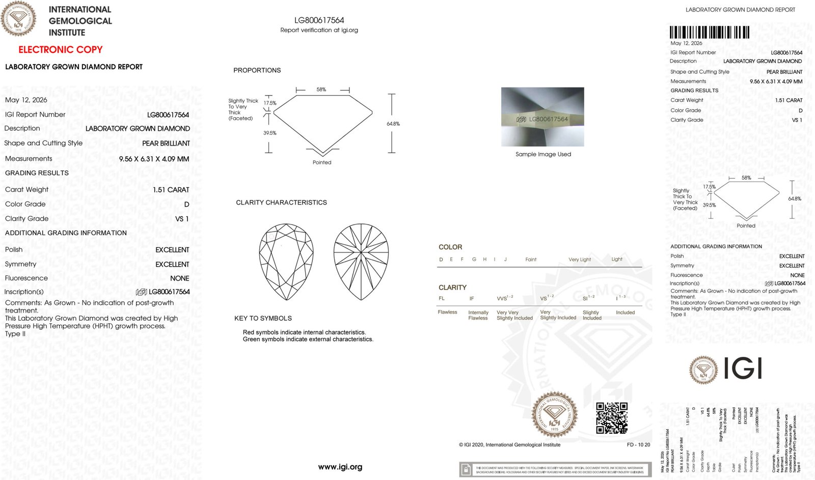 1.51ct D VS1 pear cut lab grown diamond 1.51ct D VS1 pear cut lab grown diamond