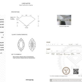 1.03ct E VS1 marquise cut lab grown diamond