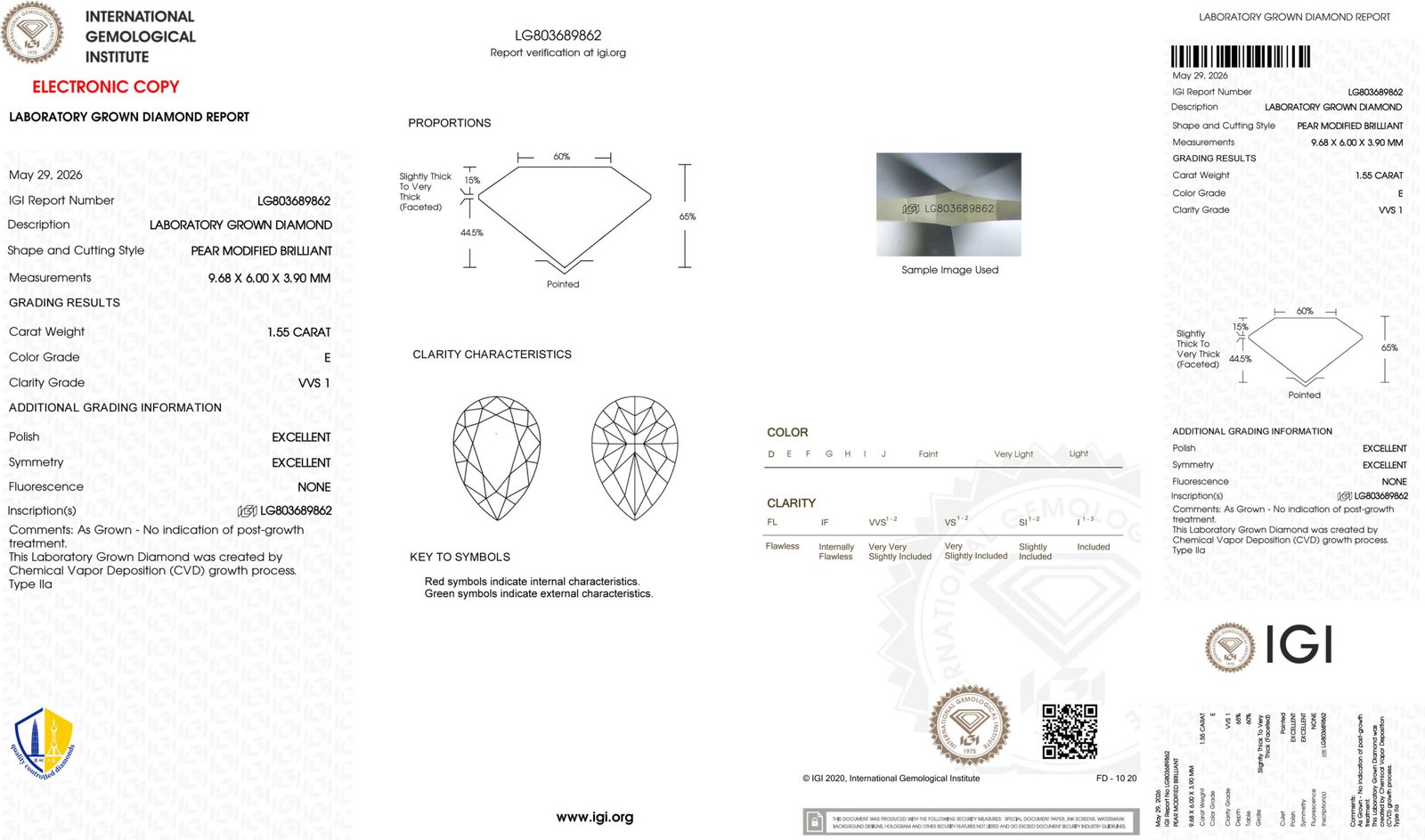1.55ct E VVS1 pear cut lab grown diamond 1.55ct E VVS1 pear cut lab grown diamond