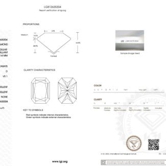 2.03ct D VS1 radiant cut lab grown diamond
