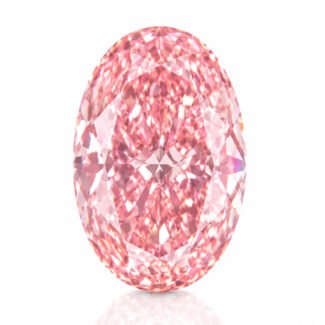 Oval cut Fancy Intense VVS2 lab grown Pink diamond