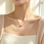 Bezel setting marquise cut lab grown diamond pendant necklace