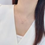 Bezel setting princess cut lab grown diamond pendant necklace