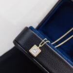 Bezel setting princess cut lab grown diamond pendant necklace