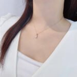 Emerald cut lab grown diamond pendant necklace