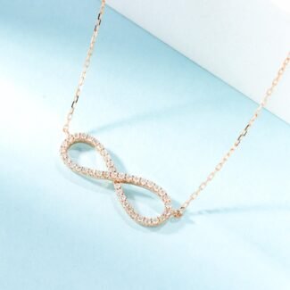 Figure-8 lab grown diamond pendant necklace