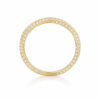 Full setting wrap round cut lab grown diamond eternity ring