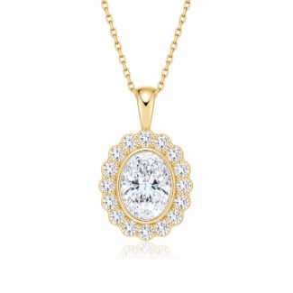 Marquise cut lab grown green diamond pendant necklace