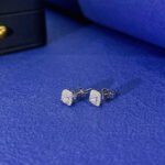 Halo setting round cut lab grown diamond earrings stud