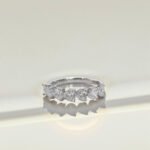 Heart cut lab grown diamond anniversary wedding ring