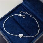 Heart cut lab grown diamond bracelet