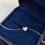 Heart cut lab grown diamond bracelet