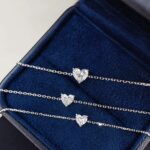 Heart cut lab grown diamond bracelet