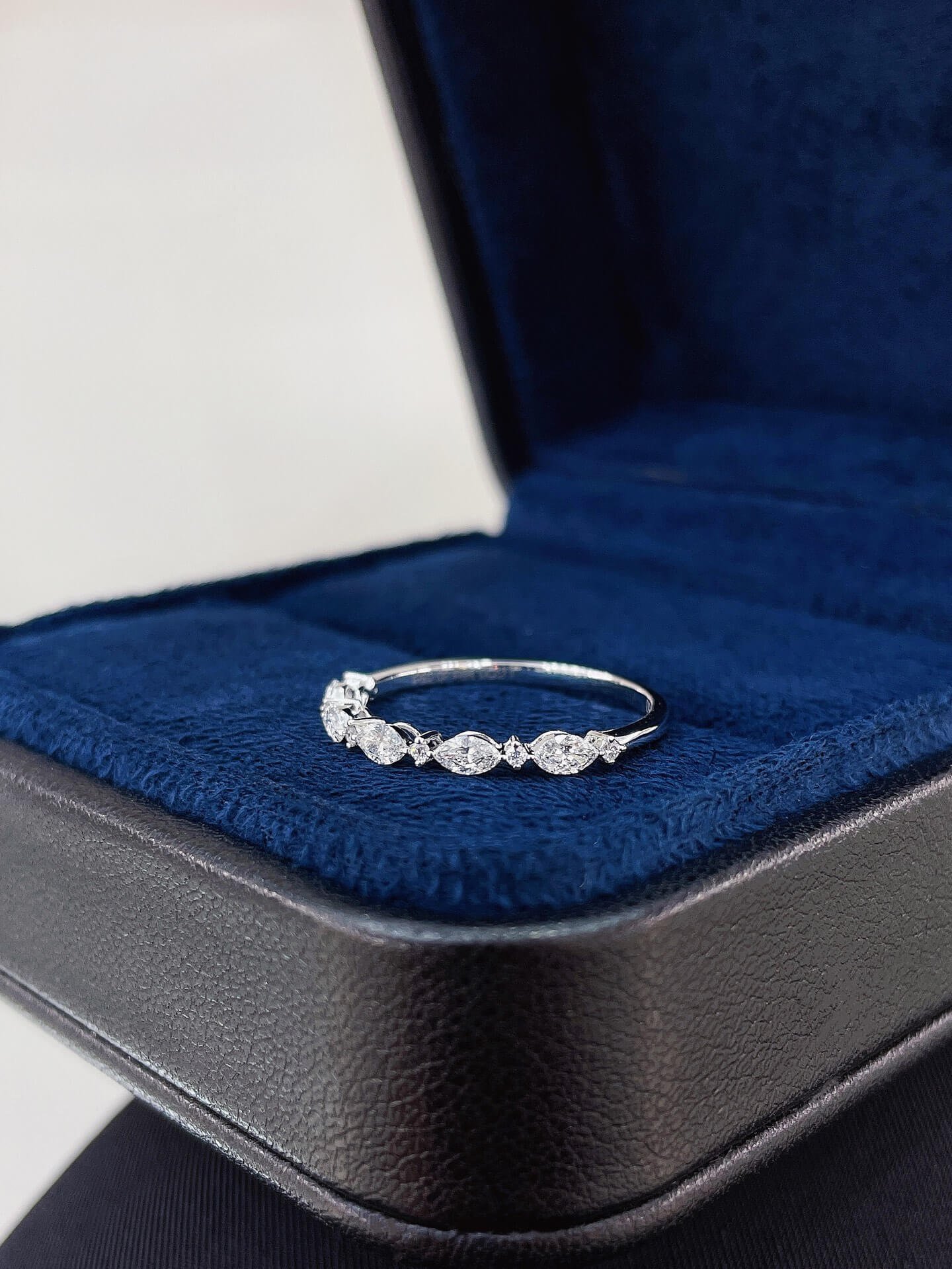 Marquise and round cut lab grown diamond eternity ring Marquise and round cut lab grown diamond eternity ring