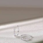 Marquise and round cut lab grown diamond hoop earrings
