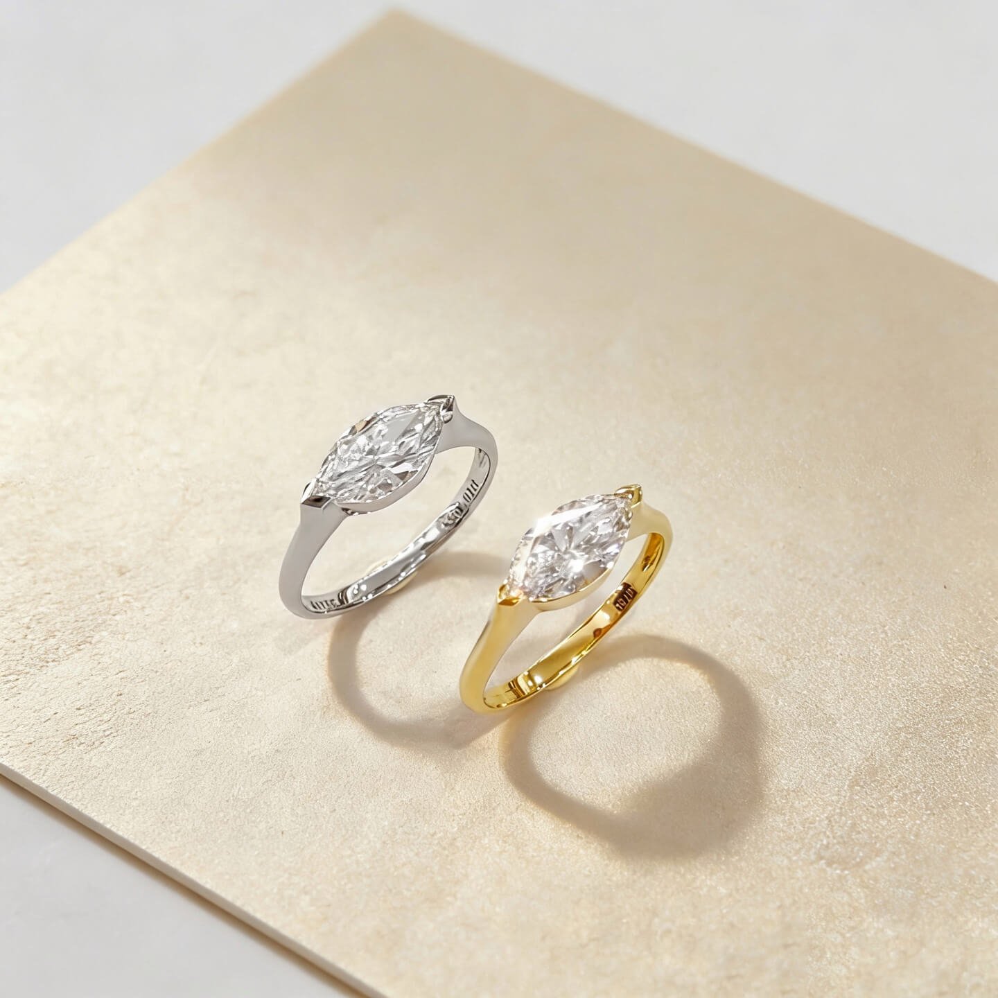 Marquise cut lab grown diamond engagement ring Marquise cut lab grown diamond engagement ring