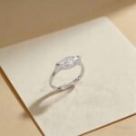 Marquise cut lab grown diamond engagement ring