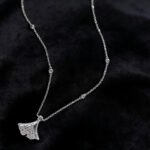 Mermaid tail lab grown diamond pendant necklace