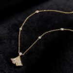 Mermaid tail lab grown diamond pendant necklace