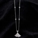 Mermaid tail lab grown diamond pendant necklace