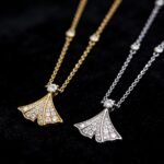 Mermaid tail lab grown diamond pendant necklace