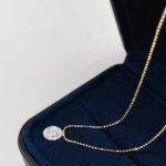Oval cut lab grown diamond pendant necklace