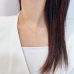 Oval cut lab grown diamond pendant necklace