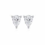 Pear cut lab grown diamond earrings stud