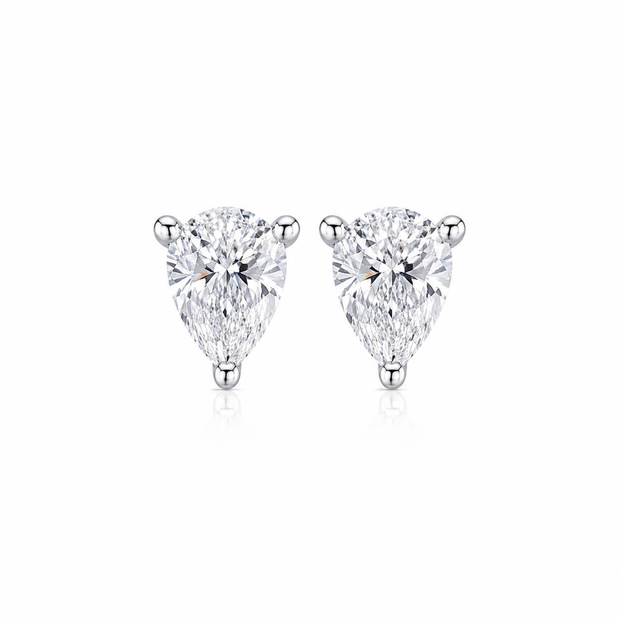Pear cut lab grown diamond earrings stud Pear cut lab grown diamond earrings stud