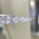 Pear cut lab grown diamond earrings stud