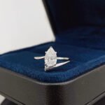 Pear cut lab grown diamond engagement ring 02