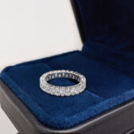 Pear cut lab grown diamond eternity ring