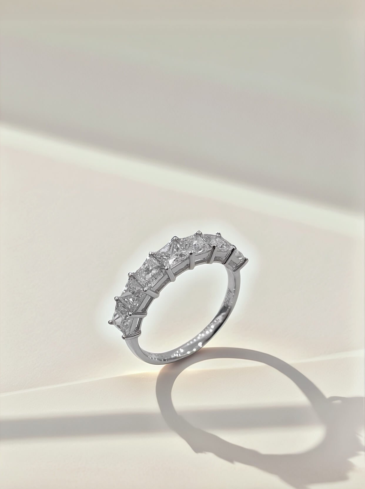 Princess cut lab grown diamond anniversary wedding ring Princess cut lab grown diamond anniversary wedding ring