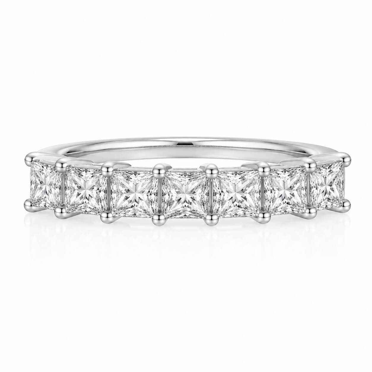 Princess cut lab grown diamond anniversary wedding ring Princess cut lab grown diamond anniversary wedding ring